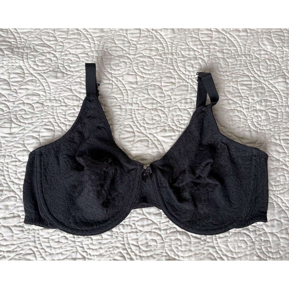 Wacoal 851205 Black Lace Halo Molded Underwire Bra Sz 38D - Picture 1 of 5